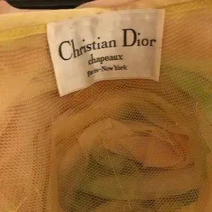 Vintage Christian Dior Chapeaux Turban, tag and original receipt. 1960s Christian Dior Orange Silk Printed Turban Hat - Etsy main image 4